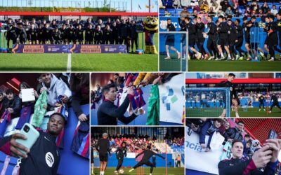 El conjunto azulgrana regresó a los entrenamientos y lo hizo compartiendo con la afición