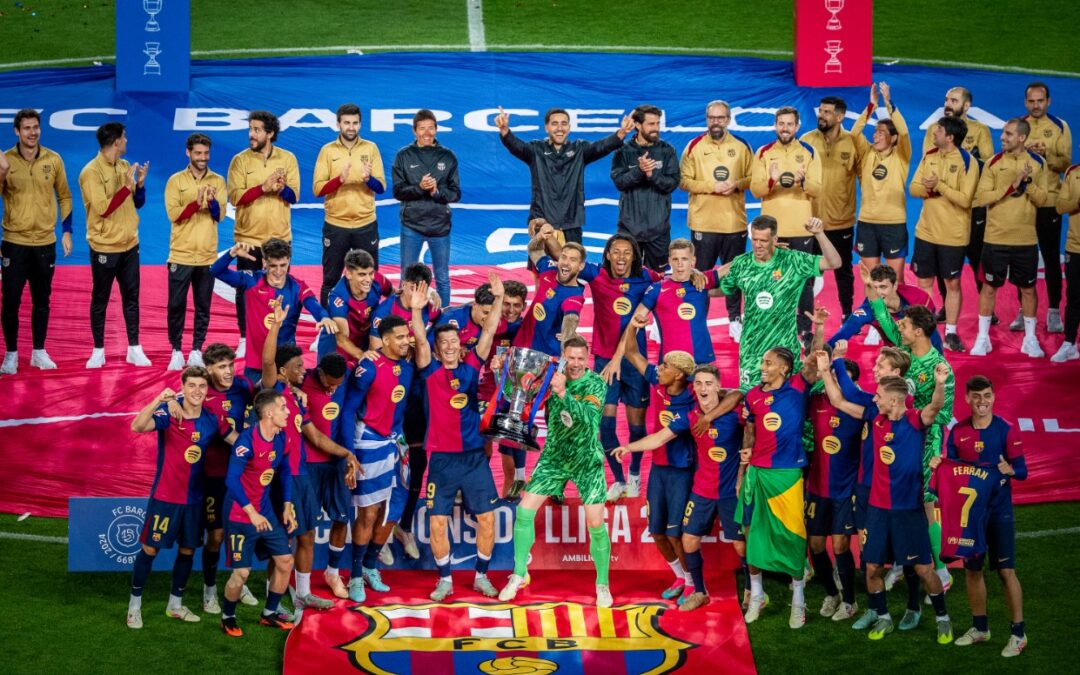 Una noche mágica en Montjuïc para celebrar una temporada inolvidable