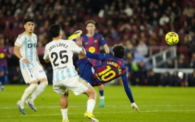 El Barça se despierta a tiempo ante el real oviedo con una tormenta de goles