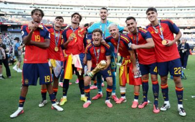 Nuestros blaugranas, campeones del mundo.